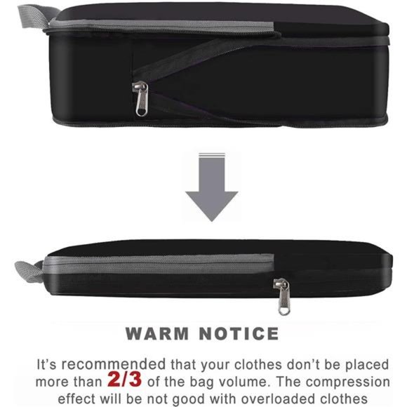 4 Pack  Compression Packing Cubes Travel Accessories Expandable Organizers - Picture 3 of 6